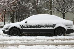 Ostrava pod sněhem - parking