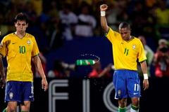 brazílie - paraguay: Robinho se raduje z branky