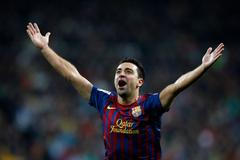 Xavi Hernandéz v utkání Real Madrid - Barcelona