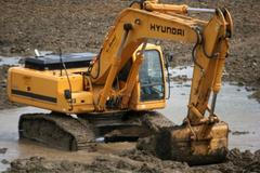 Stavba rychlostní silnice R55 u Hulína