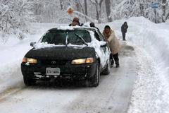 Sníh na východě USA