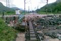 Povodně srpen 2010 - trať Děčín - Ústí nad Labem - Střekov, dosud nesjízdná