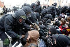 Pochod neonacistů v Drážďanech