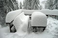 Sněhová záplava v okolí Morávky, okres Frýdek Místek