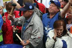 Demonstrace odborů v Praze