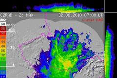 Počasí nad Českem, středa 2. června 2010