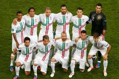 Portugalský tým před semifinále na Euru 2012.