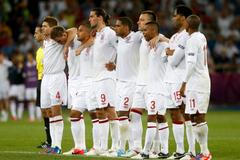 během čtvrtfinálového utkání mezi Anglií a Itálií ne Euru 2012