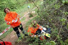 Cvičení záchranářů v lomu Velká Amerika