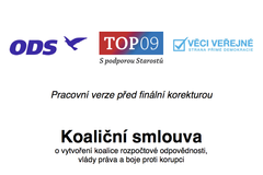 Koaliční smlouva ODS, TOP 09 a VV