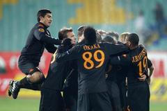 Římané slaví gól v síti Sofie