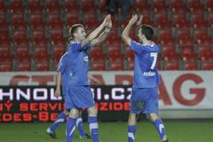 Slavia - Baník: Josef Hušbauer a Radim Řezník