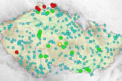 Aktuální povodňová mapa - sobota 7. 8. 11.00 hod