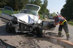 Srážka aut v Želechovicích