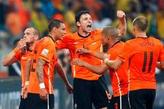 MS: Brazílie - Nizozemí (Nizozemci slaví)