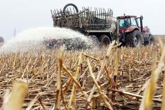 Farmáři rozlili mléko do polí