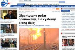 Požár po explozi dvou vlaků s palivem v Polsku