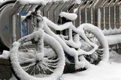 Zasněžené kolo v Mnichově