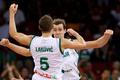 MS v basketbale: Goran Dragič a Jaka Lakovič (Slovinsko)