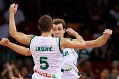 MS v basketbale: Goran Dragič a Jaka Lakovič (Slovinsko)