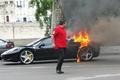 Hořící Ferrari Italia