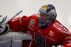 Brankář českého hokejové reprezentace Ondřej Pavelec