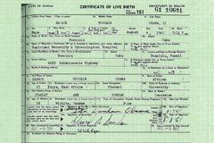 Obama USA rodný list