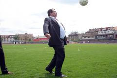 Paroubek na fotbale v Ústí