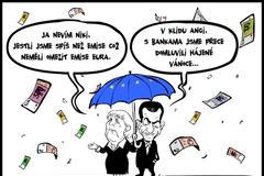 sarkozy merkelová euro kresba