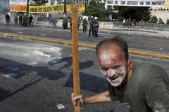 Řecko v generální stávce - den druhý