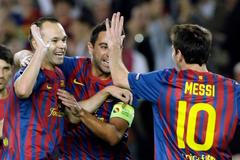 FC Barcelona - Viktoria Plzeň (gól Iniesta, Messi, Xavi)