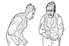 Člověk trpící Parkinsonovou nemocí - ilustrace z roku 1886