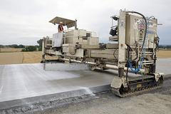 Stavba dálnice u Hulína