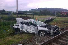 Srážka auta s vlakem