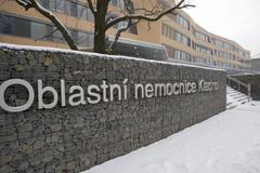 Nemocnive v Kladně před dokončením