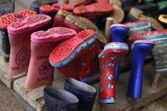 Holinky, děti, podzim, jaro, déšť, počasí