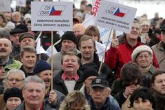 Stávka státních zaměstnanců na Palackého náměstí