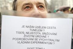 Stávka státních zaměstnanců na Palackého náměstí