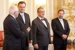 Lídři koalice u prezidenta Klause