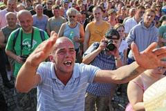 Rumburk - demonstrace - oprava