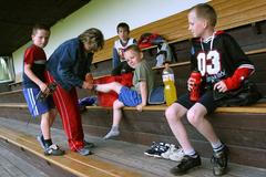 Trénink přípravky fotbalového klubu Hluboká