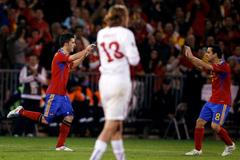 Španělsko - ČR (Villa, Xavi, Plašil)