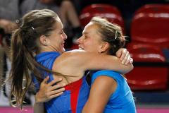 Fed Cup: Belgie - Česká republika (Benešová, Záhlavová-Strýcová)