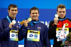 MS v plavání (Phelps, Lochte, Biedermann)