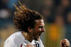 Jiráček slaví gól proti Černé Hoře