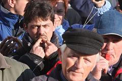 Zemědělci protestují na Malé Straně