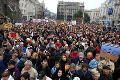 Demonstrace v Budapešti