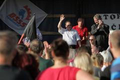 Demonstrace ve Varnsdorfu