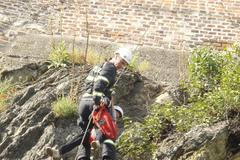 Záchrana chlpace ze skály