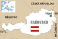 Rakousko - mapa